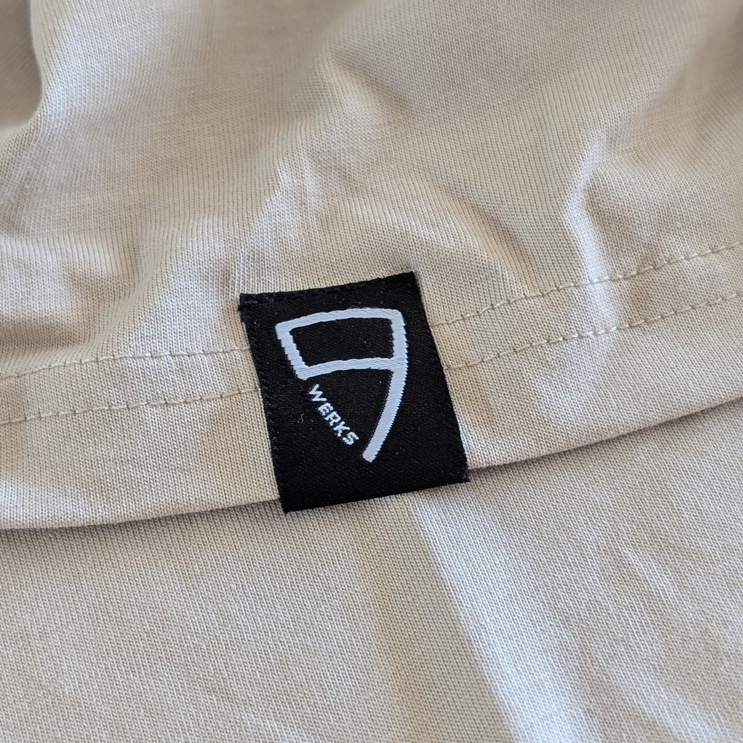 9WERKS Safety Stripe T-Shirt - dust grey with black print