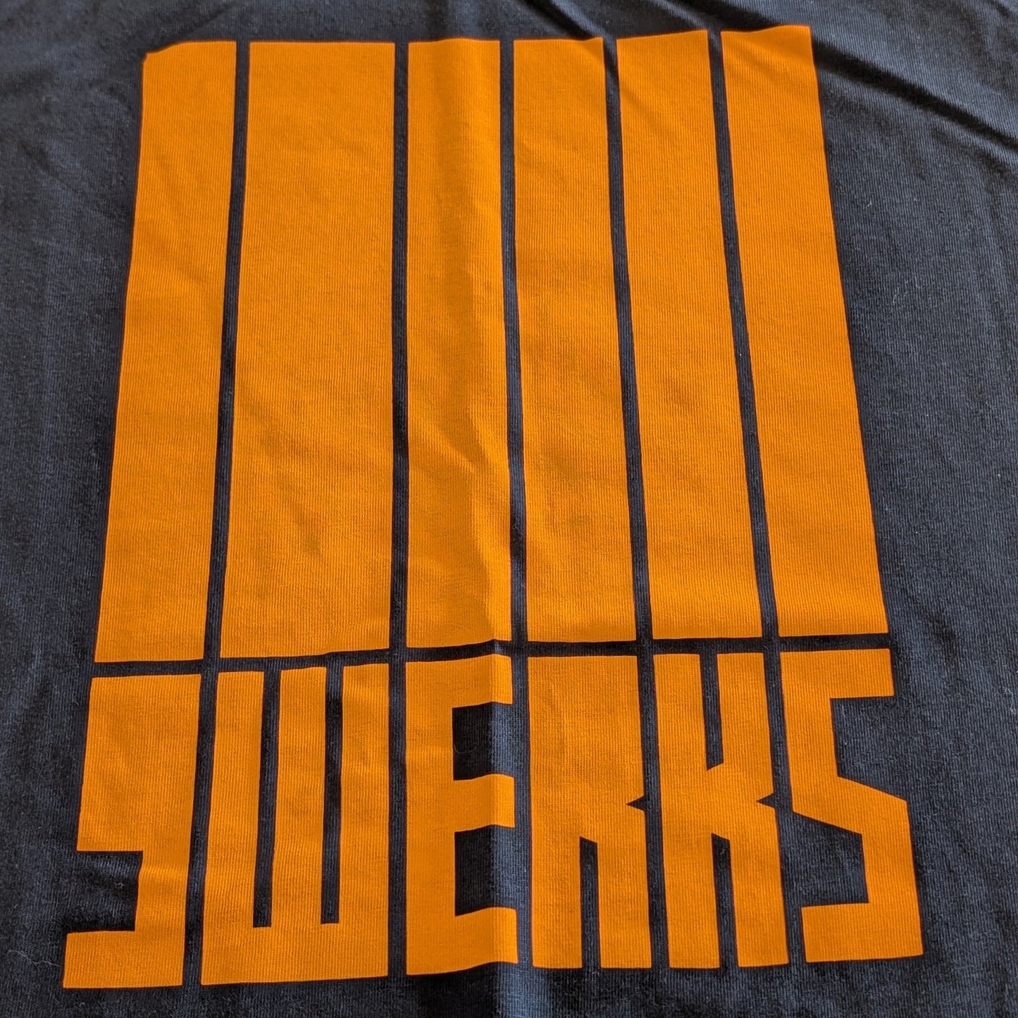 9WERKS Safety Stripe T-Shirt - blue with orange print