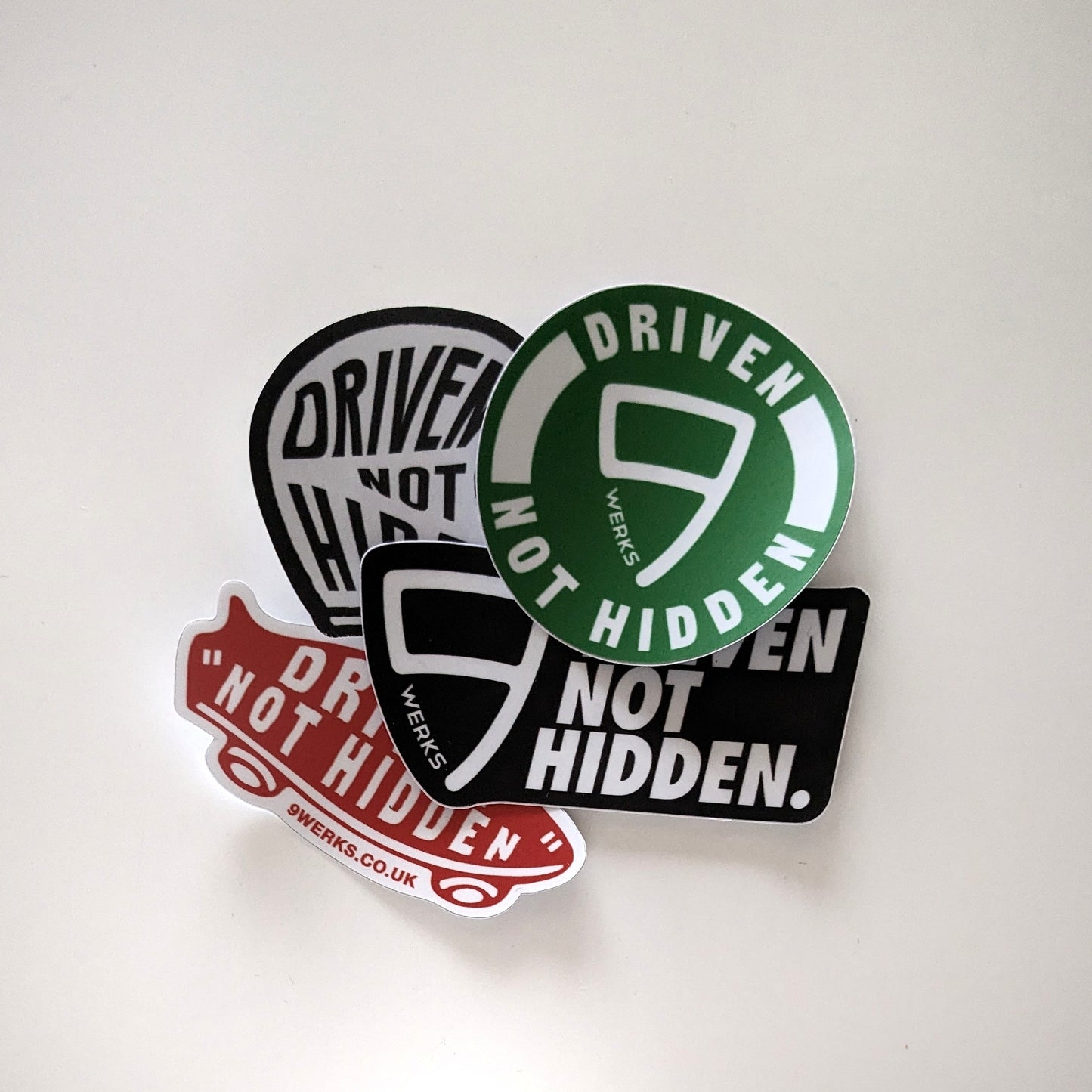 'Driven not hidden' sticker pack